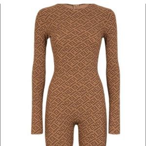 Fendi x SKIMS Bodysuit/Jumpsuit California Color Brown New With Tags, Size 4X